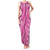 Hawaii Maile Lei Family Matching Tank Maxi Dress and Hawaiian Shirt With Pink Monstera Pattern