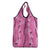 Hawaii Maile Lei Grocery Bag With Pink Monstera Pattern