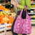 Hawaii Maile Lei Grocery Bag With Pink Monstera Pattern