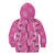 Hawaii Maile Lei Kid Hoodie With Pink Monstera Pattern