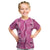 Hawaii Maile Lei Kid T Shirt With Pink Monstera Pattern