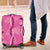 Hawaii Maile Lei Luggage Cover With Pink Monstera Pattern