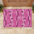 Hawaii Maile Lei Rubber Doormat With Pink Monstera Pattern