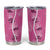 Hawaii Maile Lei Tumbler Cup With Pink Monstera Pattern