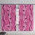 Hawaii Maile Lei Window Curtain With Pink Monstera Pattern