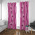 Hawaii Maile Lei Window Curtain With Pink Monstera Pattern