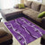 Hawaii Maile Lei Area Rug With Violet Monstera Pattern