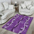 Hawaii Maile Lei Area Rug With Violet Monstera Pattern