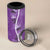 Hawaii Maile Lei 4 in 1 Can Cooler Tumbler With Violet Monstera Pattern