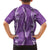 Hawaii Maile Lei Family Matching Short Sleeve Bodycon Dress and Hawaiian Shirt With Violet Monstera Pattern