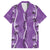 Hawaii Maile Lei Family Matching Short Sleeve Bodycon Dress and Hawaiian Shirt With Violet Monstera Pattern