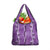 Hawaii Maile Lei Grocery Bag With Violet Monstera Pattern