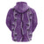 Hawaii Maile Lei Hoodie With Violet Monstera Pattern