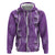 Hawaii Maile Lei Hoodie With Violet Monstera Pattern