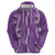 Hawaii Maile Lei Hoodie With Violet Monstera Pattern