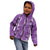 Hawaii Maile Lei Kid Hoodie With Violet Monstera Pattern