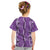 Hawaii Maile Lei Kid T Shirt With Violet Monstera Pattern