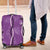 Hawaii Maile Lei Luggage Cover With Violet Monstera Pattern