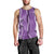 Hawaii Maile Lei Men Tank Top With Violet Monstera Pattern