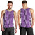 Hawaii Maile Lei Men Tank Top With Violet Monstera Pattern