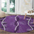 Hawaii Maile Lei Round Carpet With Violet Monstera Pattern