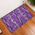 Hawaii Maile Lei Rubber Doormat With Violet Monstera Pattern