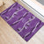 Hawaii Maile Lei Rubber Doormat With Violet Monstera Pattern