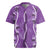 Hawaii Maile Lei Rugby Jersey With Violet Monstera Pattern