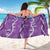 Hawaii Maile Lei Sarong With Violet Monstera Pattern