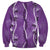 Hawaii Maile Lei Sweatshirt With Violet Monstera Pattern