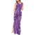 Hawaii Maile Lei Tank Maxi Dress With Violet Monstera Pattern