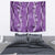 Hawaii Maile Lei Tapestry With Violet Monstera Pattern