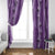 Hawaii Maile Lei Window Curtain With Violet Monstera Pattern