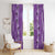 Hawaii Maile Lei Window Curtain With Violet Monstera Pattern