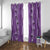 Hawaii Maile Lei Window Curtain With Violet Monstera Pattern