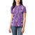 Hawaii Maile Lei Women Polo Shirt With Violet Monstera Pattern