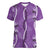 Hawaii Maile Lei Women V-Neck T-Shirt With Violet Monstera Pattern