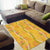 Hawaii Maile Lei Area Rug With Yellow Monstera Pattern