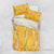 Hawaii Maile Lei Bedding Set With Yellow Monstera Pattern