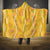 Hawaii Maile Lei Hooded Blanket With Yellow Monstera Pattern