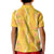 Hawaii Maile Lei Kid Polo Shirt With Yellow Monstera Pattern