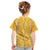 Hawaii Maile Lei Kid T Shirt With Yellow Monstera Pattern