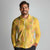 Hawaii Maile Lei Long Sleeve Polo Shirt With Yellow Monstera Pattern