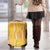 Hawaii Maile Lei Luggage Cover With Yellow Monstera Pattern