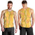 Hawaii Maile Lei Men Tank Top With Yellow Monstera Pattern