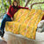 Hawaii Maile Lei Quilt With Yellow Monstera Pattern