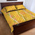 Hawaii Maile Lei Quilt Bed Set With Yellow Monstera Pattern