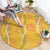 Hawaii Maile Lei Round Carpet With Yellow Monstera Pattern