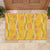 Hawaii Maile Lei Rubber Doormat With Yellow Monstera Pattern