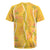 Hawaii Maile Lei Rugby Jersey With Yellow Monstera Pattern